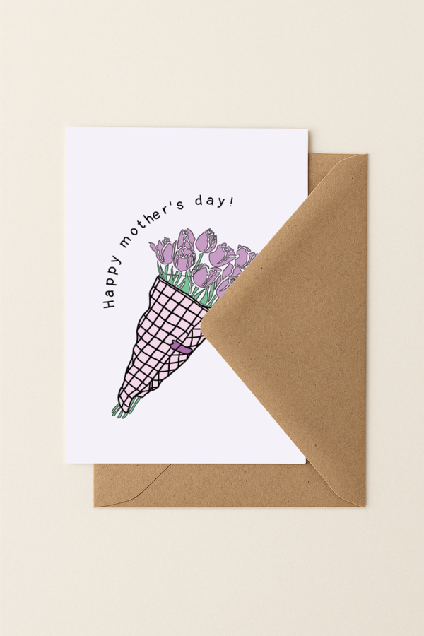 Moederdag tulpen | A6 Kaartje