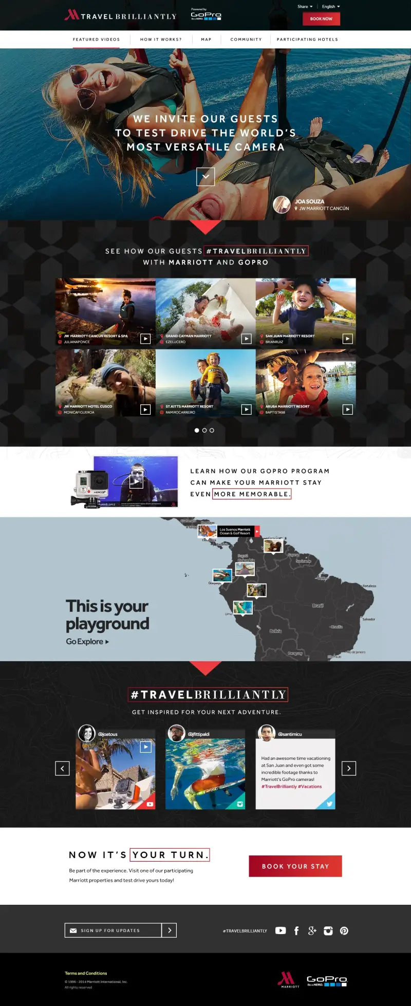 Marriott Hotels | GoPro Partnership landing page