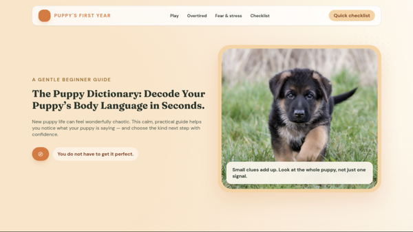 Puppy's First Year Guide