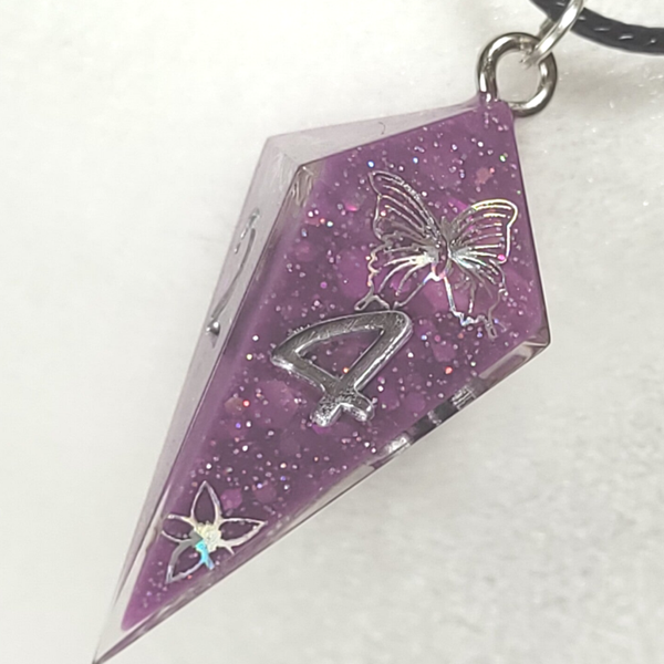 Pink Glitter necklace