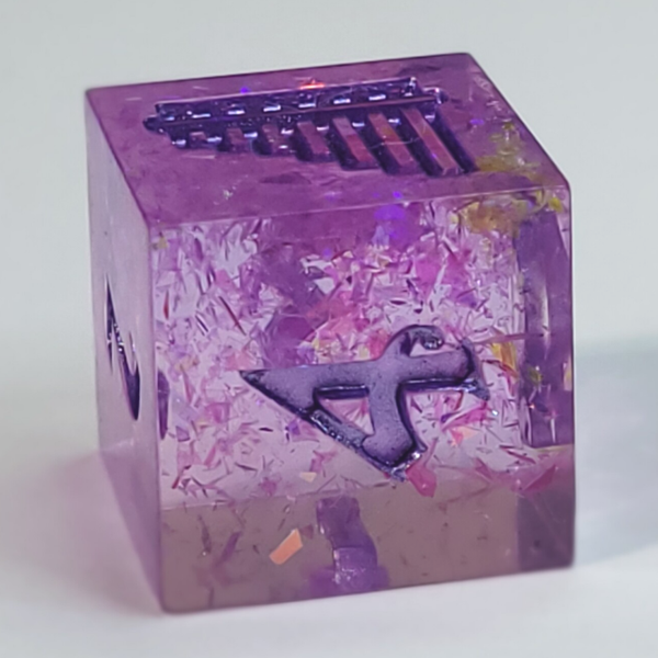 Purple Flake D6 pair (16mm)