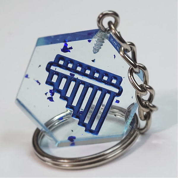Sapphire Flake Keychain
