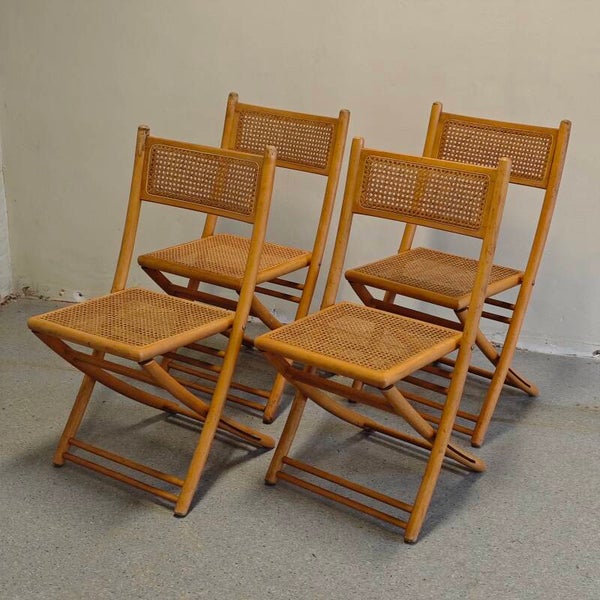 Vintage webbing klapstoelen