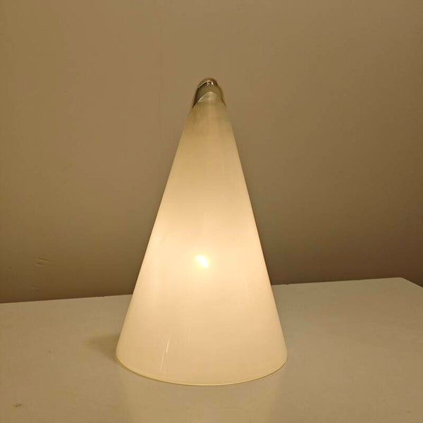 Vintage tafellamp glas "Teepee" SCE