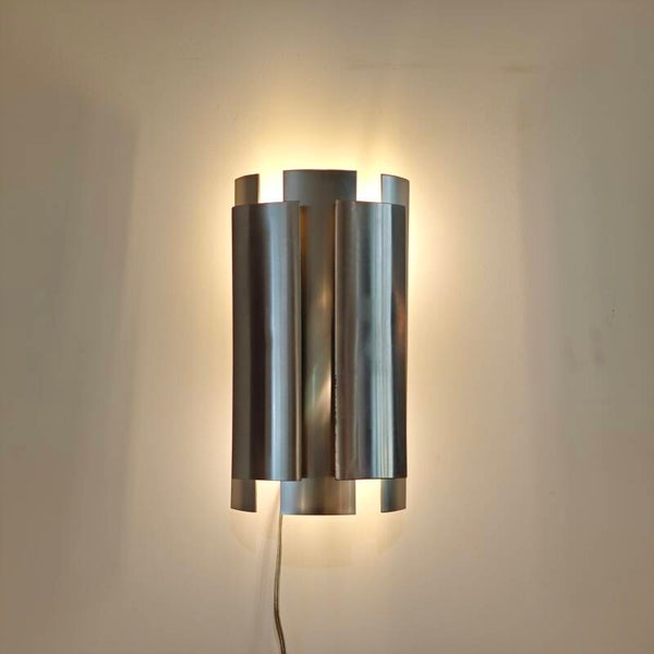 Vintage space age wandlamp chroom