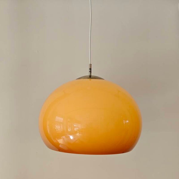 Vintage hanglamp beige kunststof