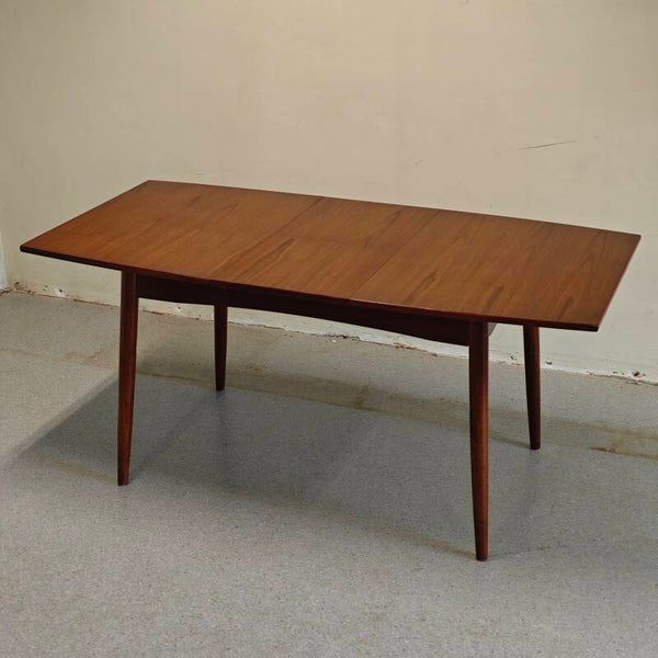Vintage uitschuifbare eettafel teak