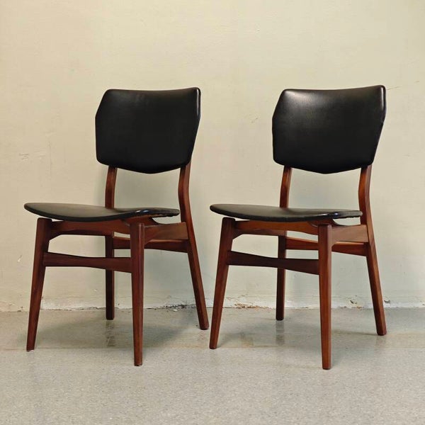 Vintage teak eetkamer stoelen