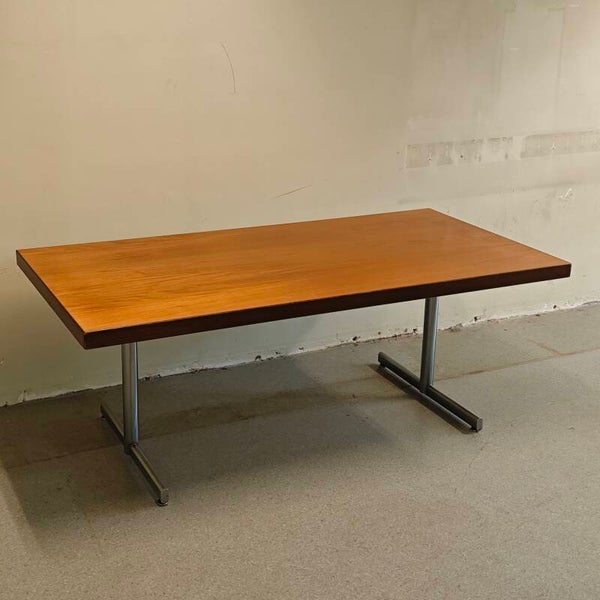 Vintage eettafel hout metaal