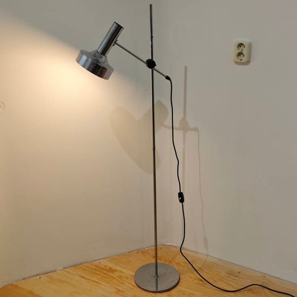Vintage chroom vloerlamp