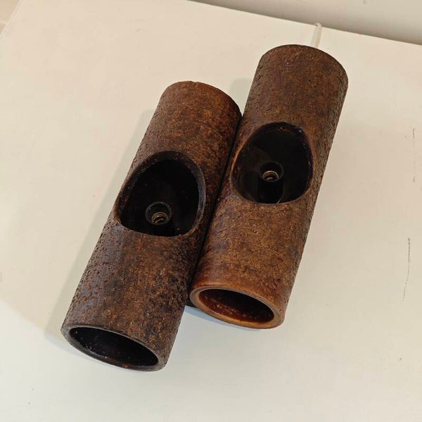 Vintage keramiek 'Boomschors' muurlamp