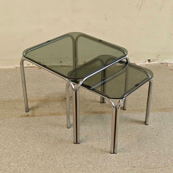 Vintage nesting tafels chroom