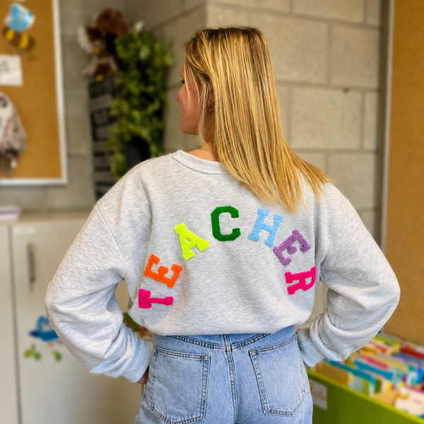 Teacher longsleeve rainbow