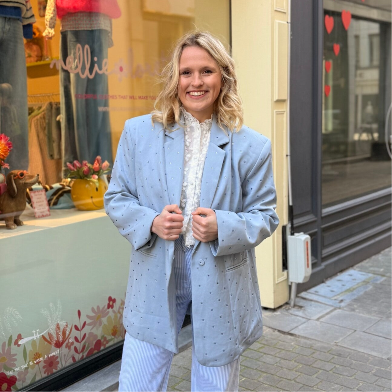 Pommelien blazer blue strass