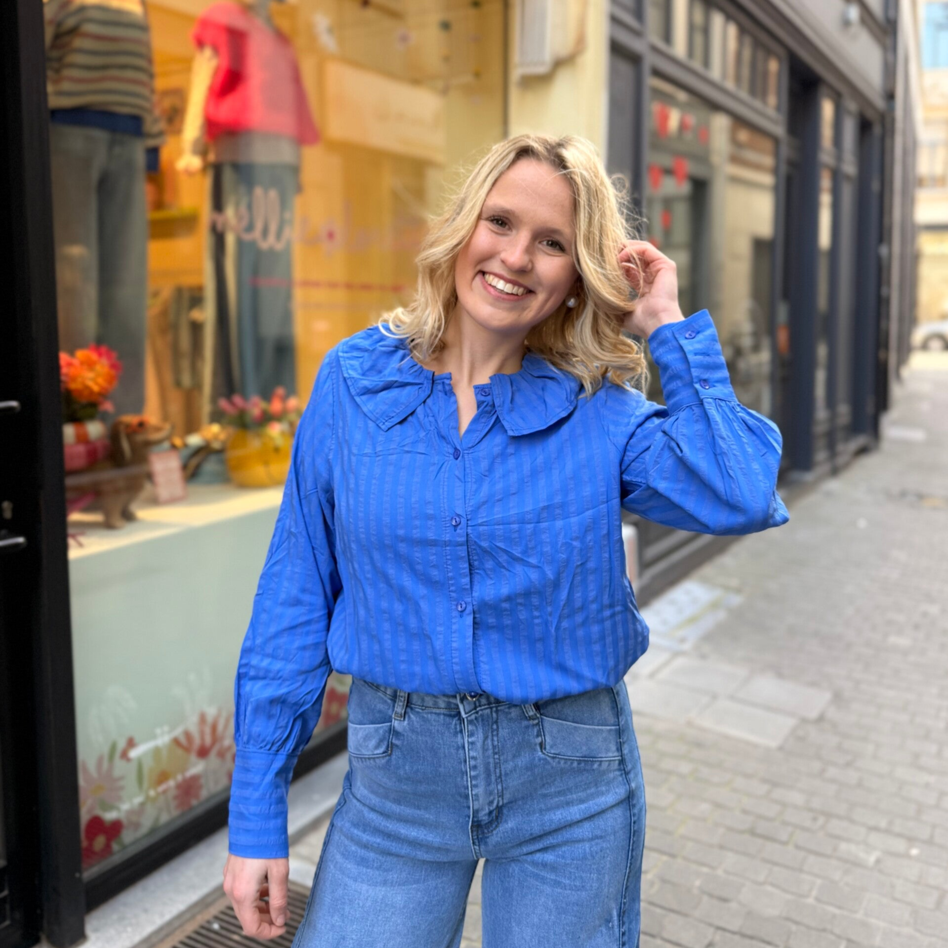 Jelena blouse cobalt blue