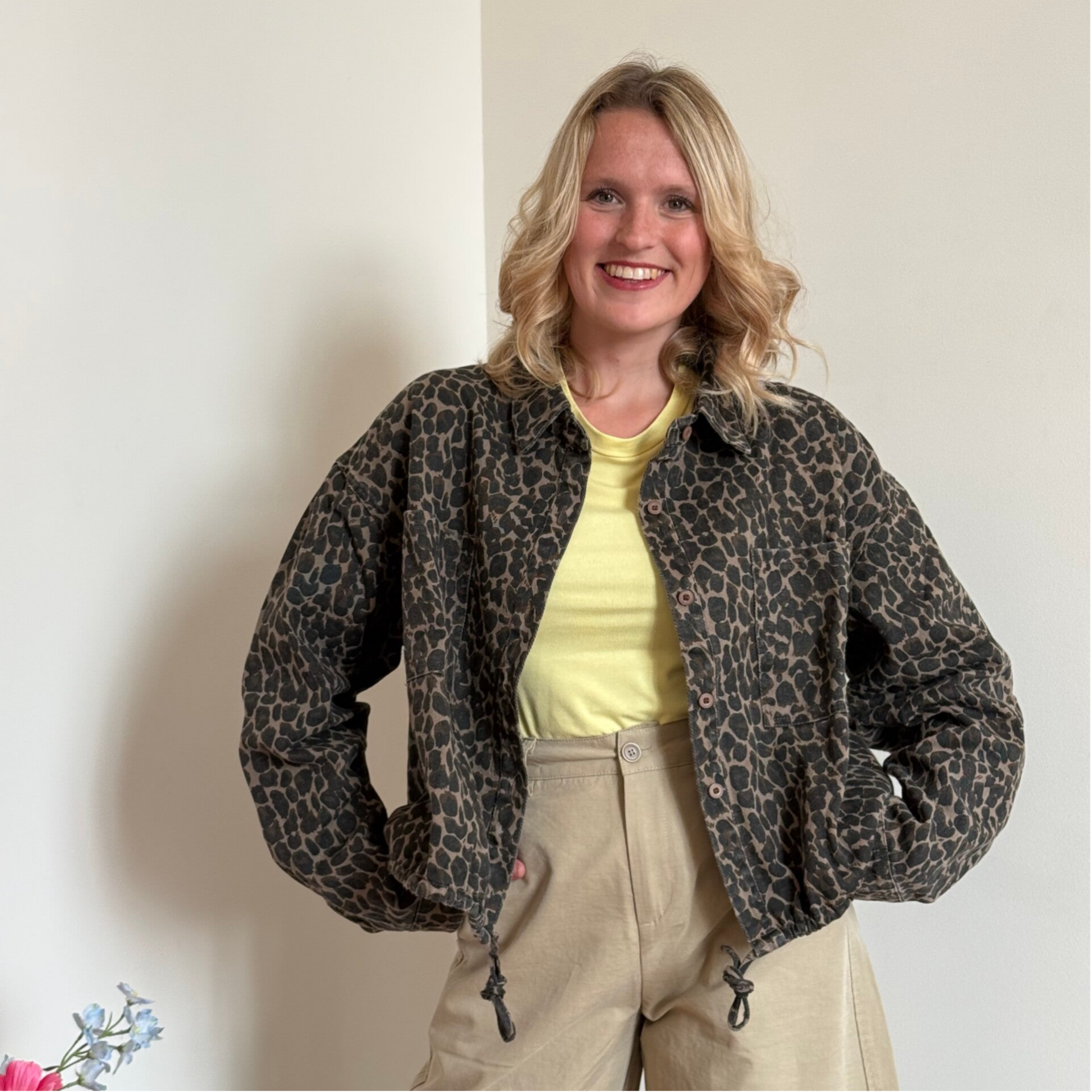 Zoë jeans jacket leopard