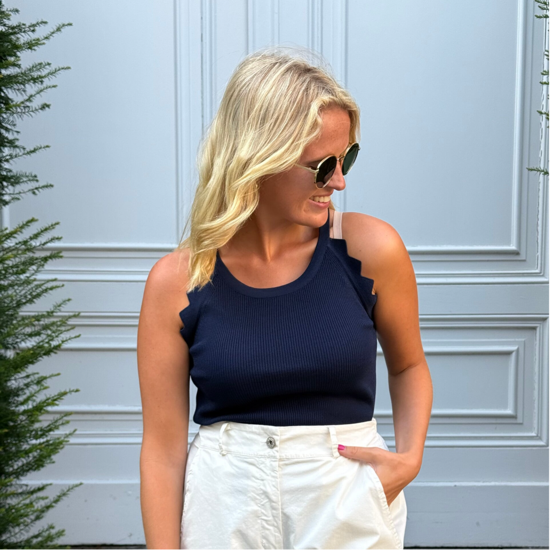 Frony top navy blue