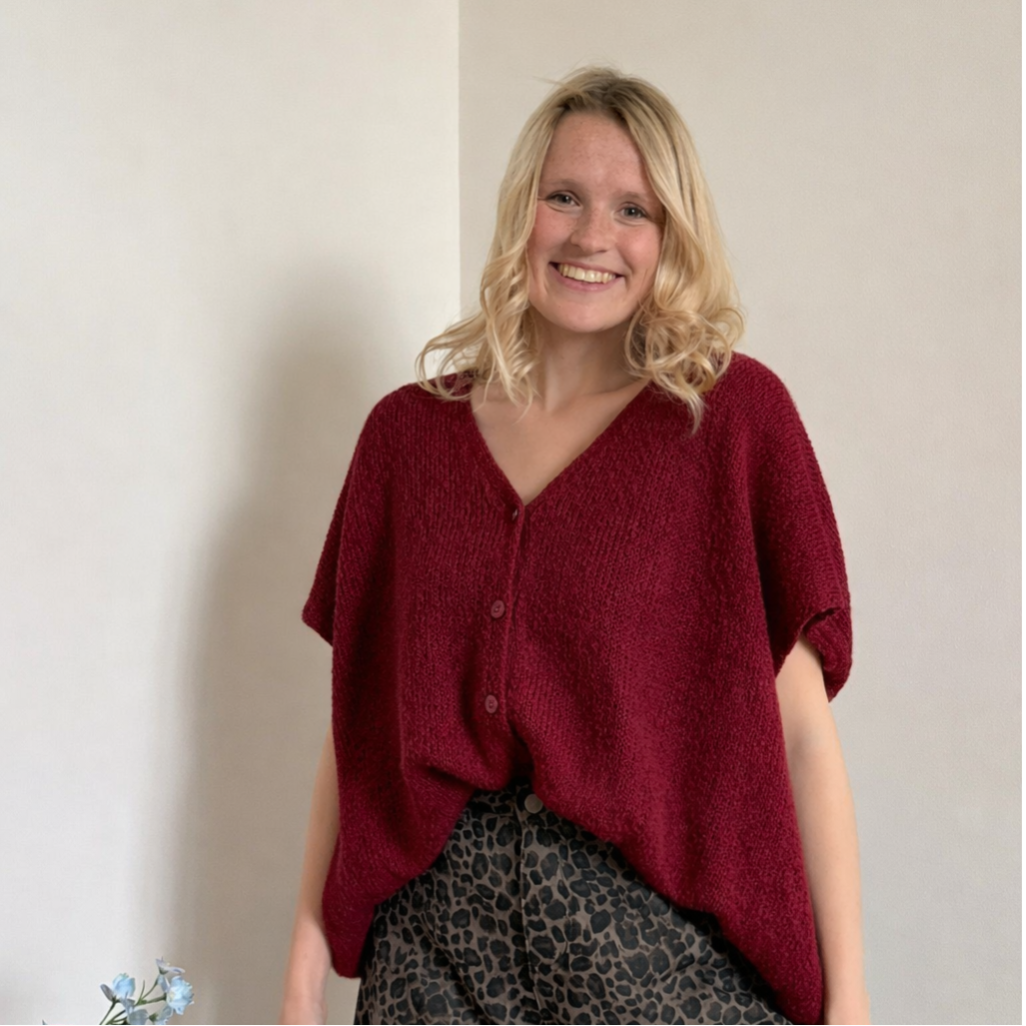 Loraine loose knit bordeaux