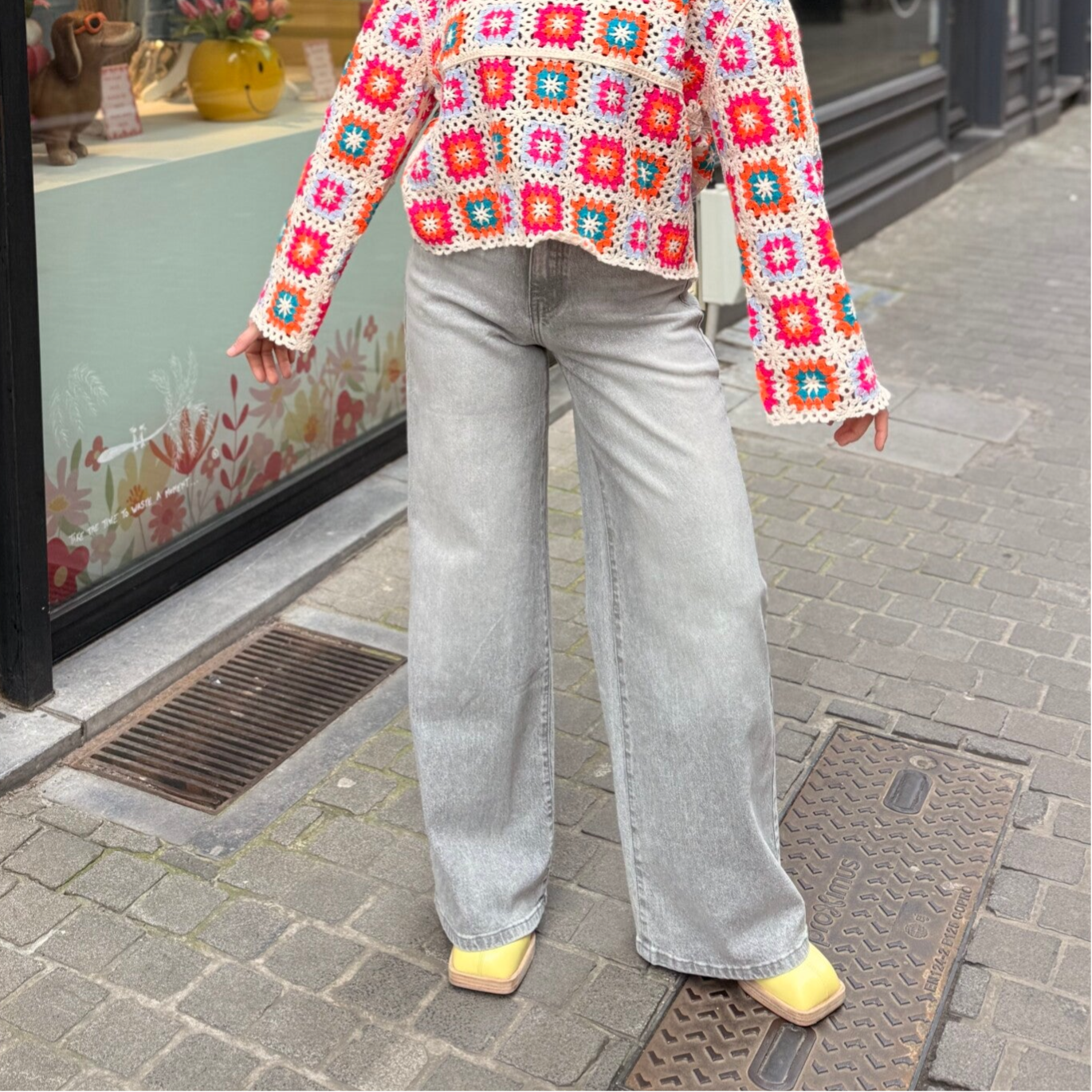 Rhani jeans grey glitter