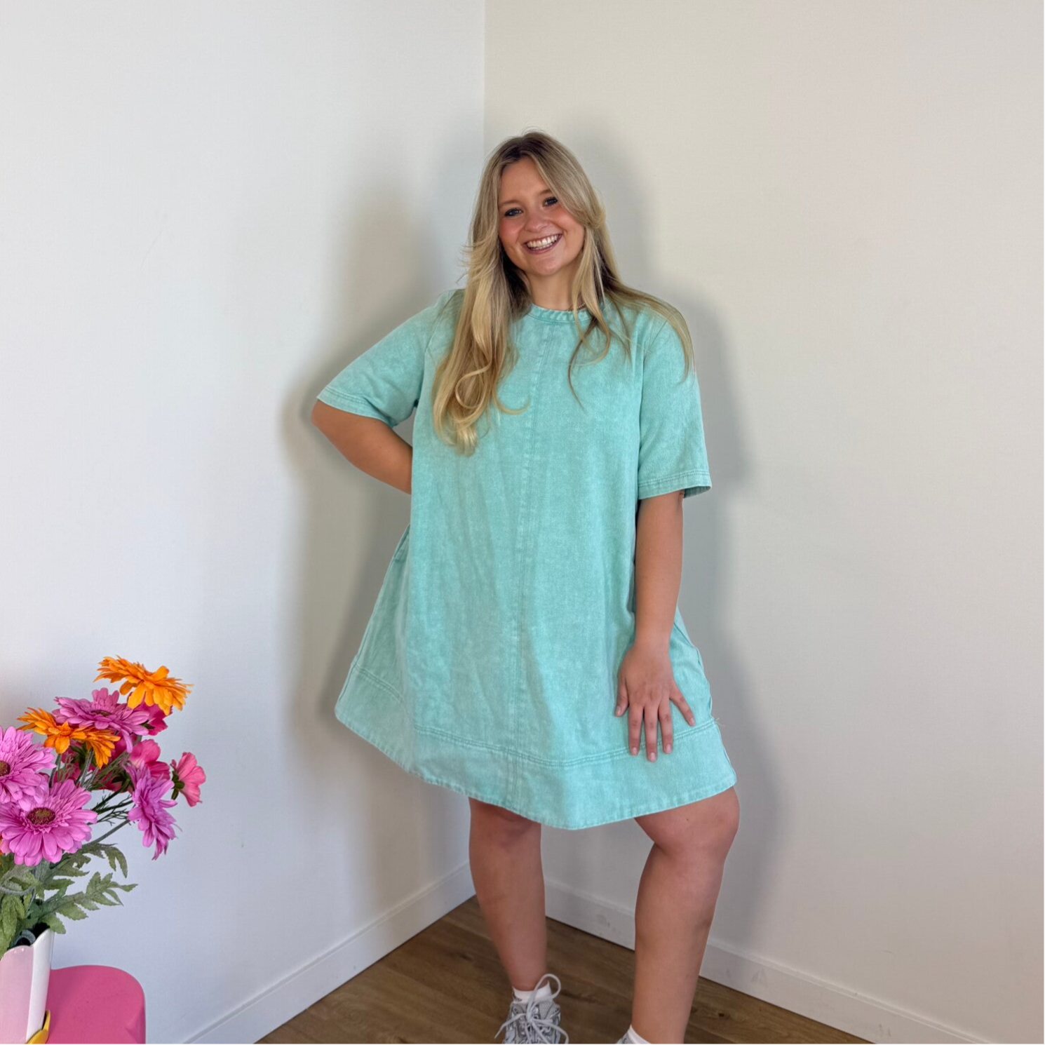 Katrien dress soft green