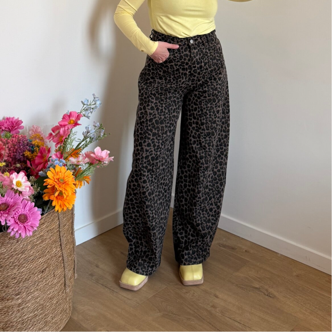 Marieke leopard jeans loose fit