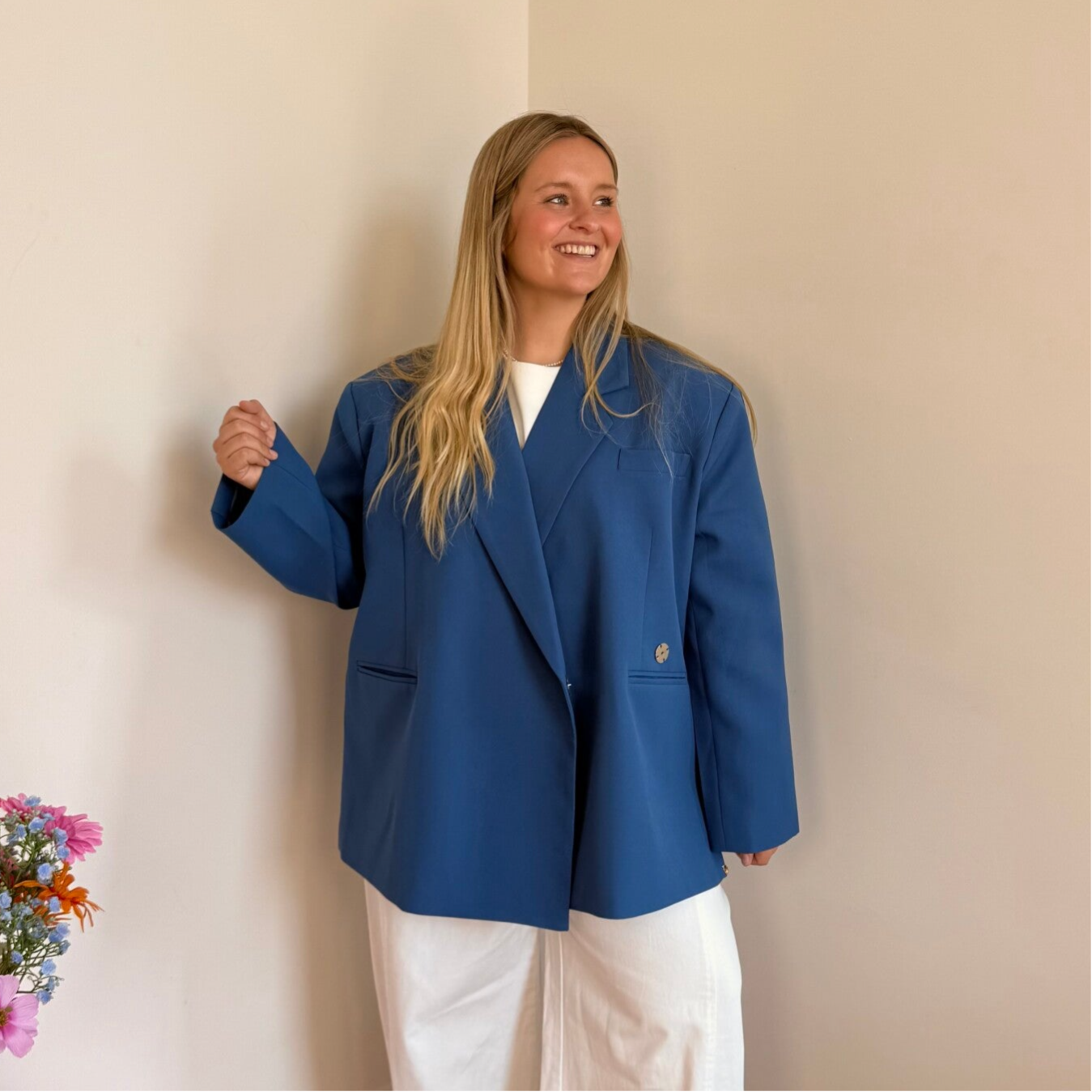 Jasmiin blazer petrol