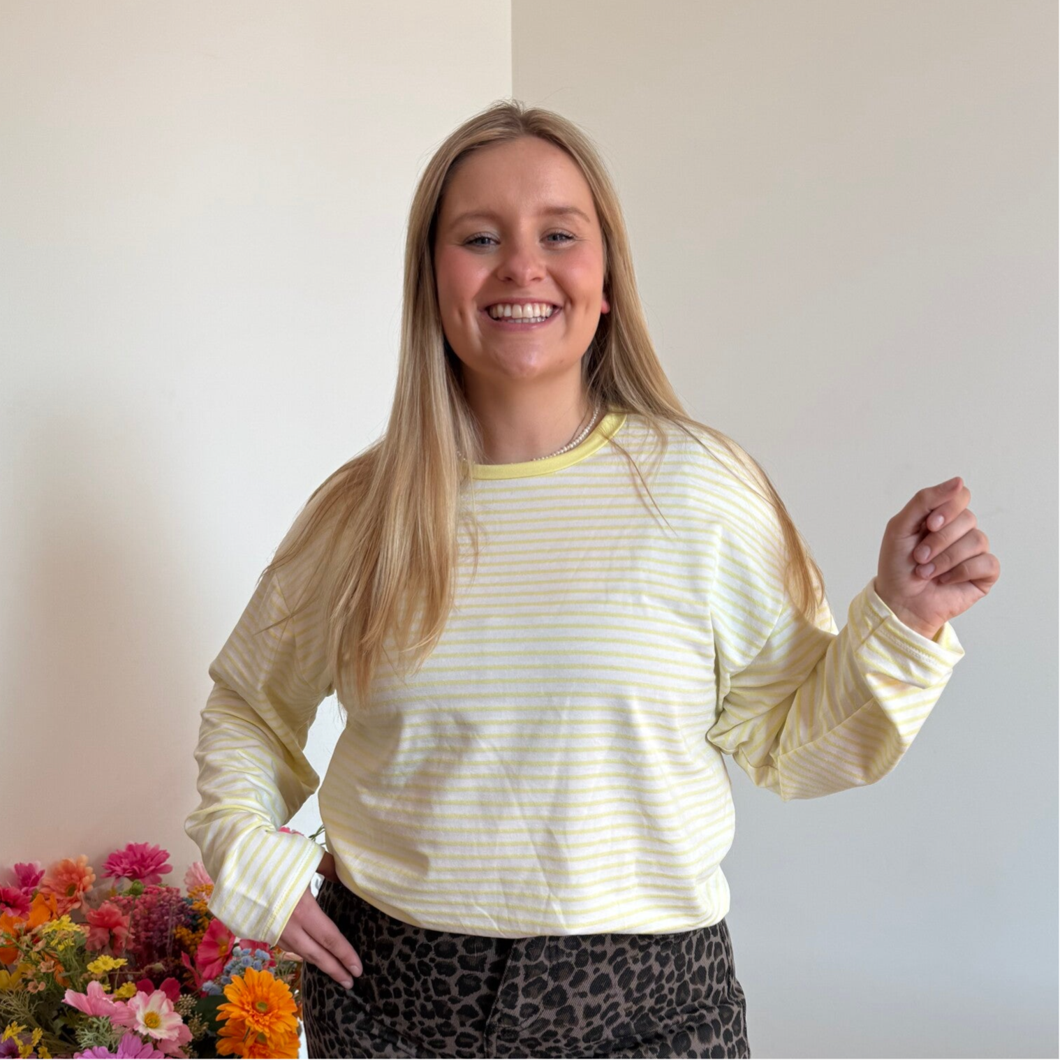 Lot longsleeve yellow white