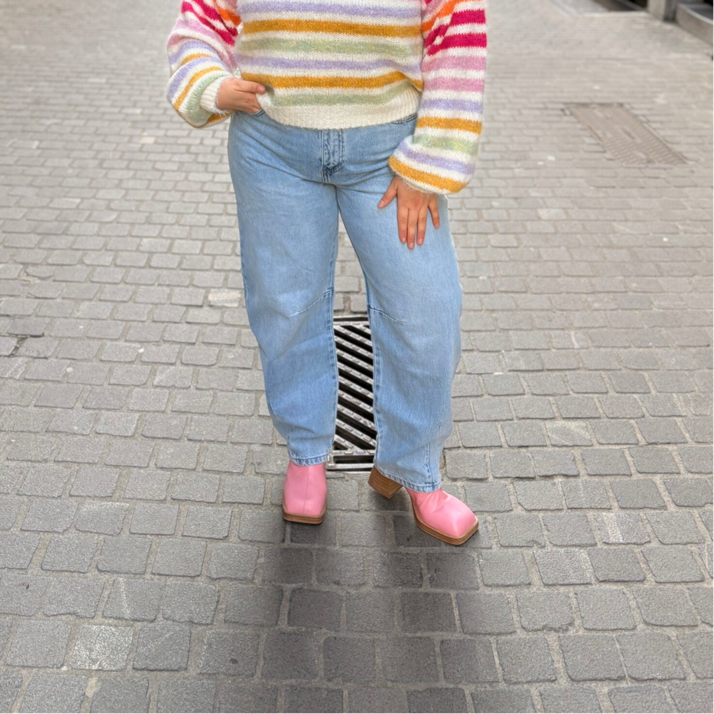 Bella barrel jeans light blue