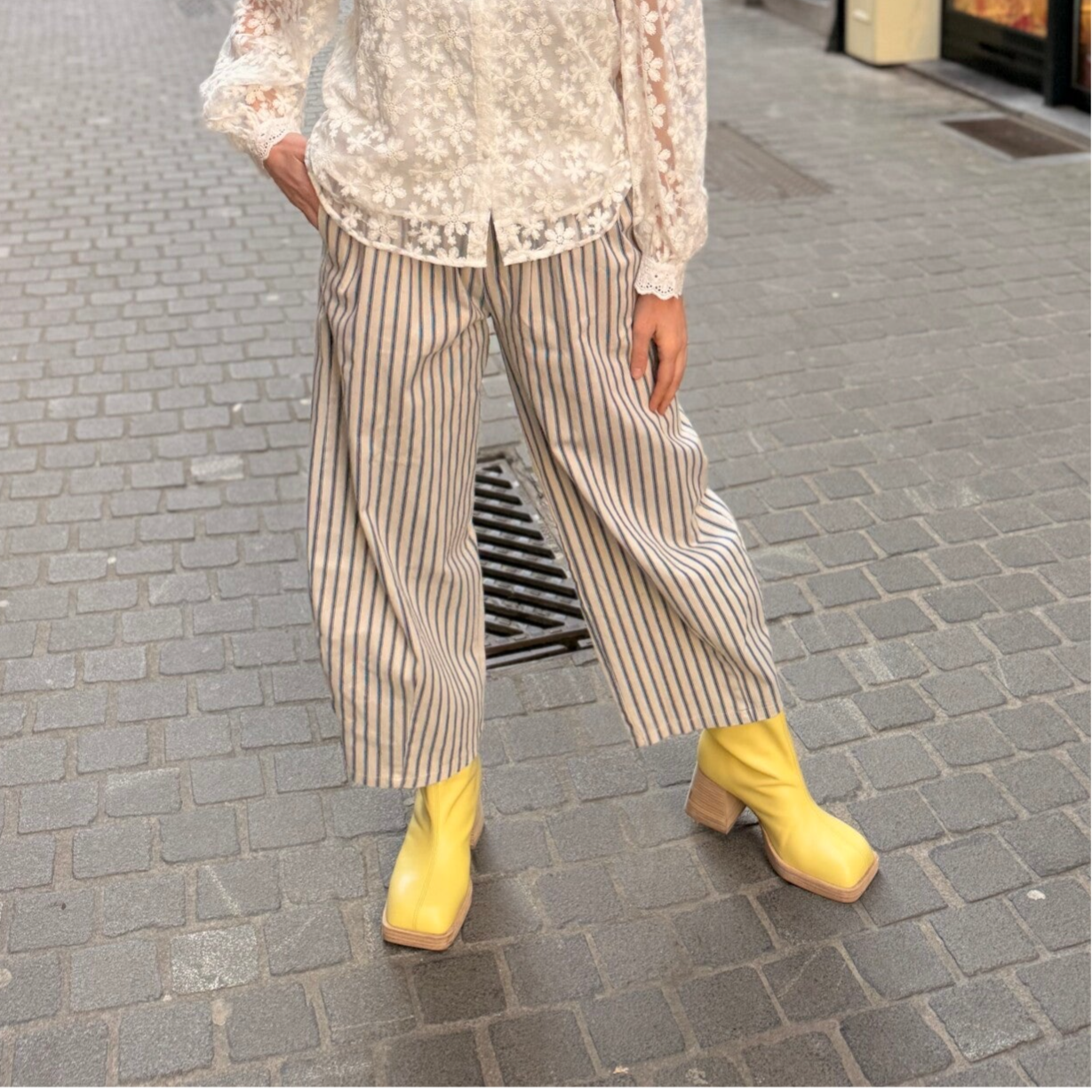 Lien chino pants blue white