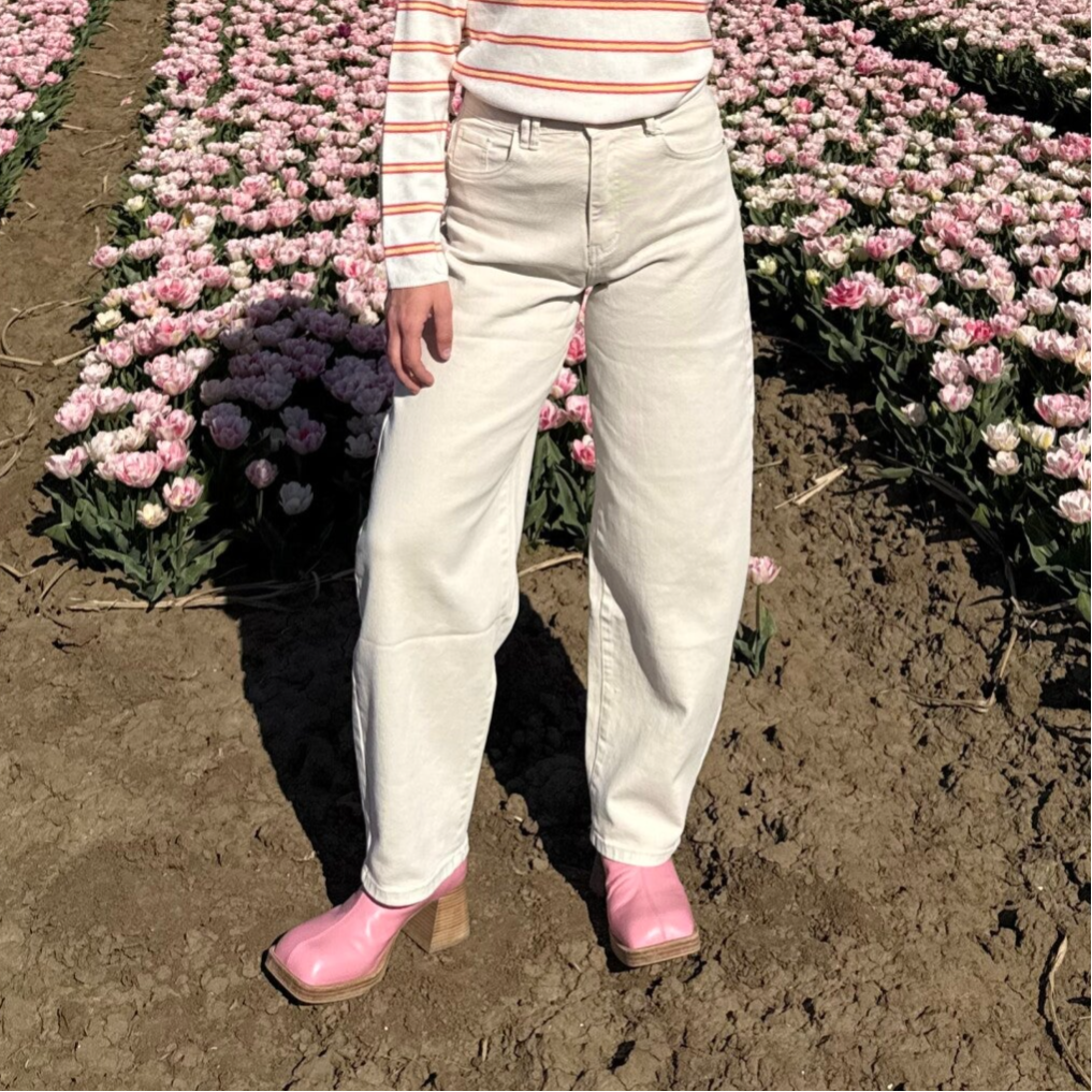 Betty barrel pants beige