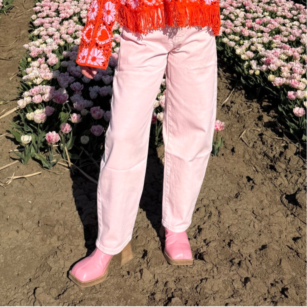 Betty barrel pants pink