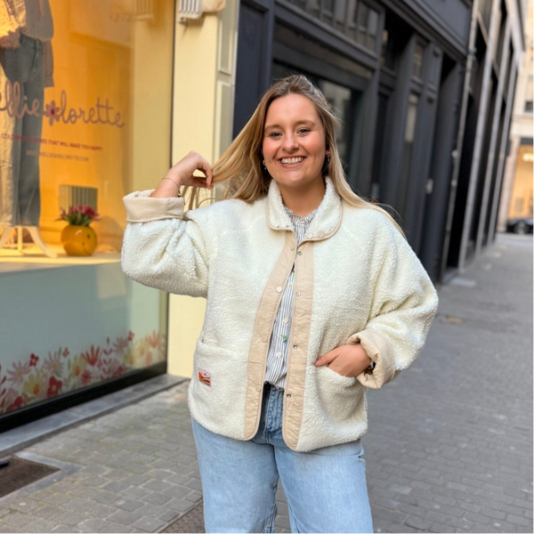 Annabelle teddy beige reversible