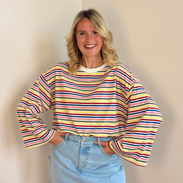 Noa longsleeve colorful stripes