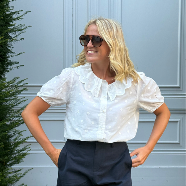 Maria blouse white dots