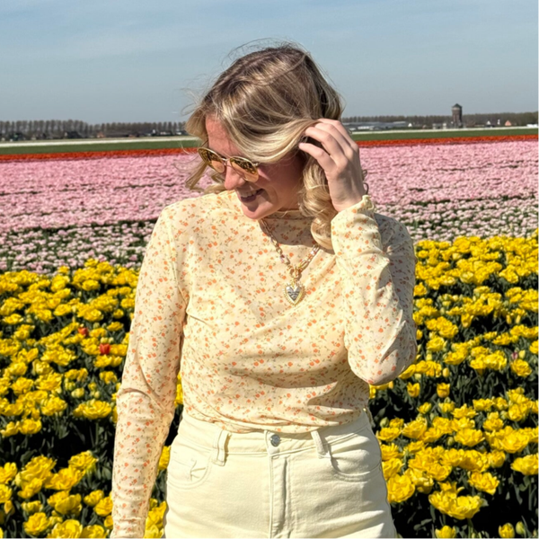 Estelle longsleeve flowers yellow