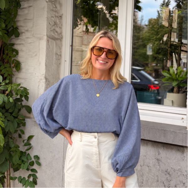 Caro blouse vichy blue