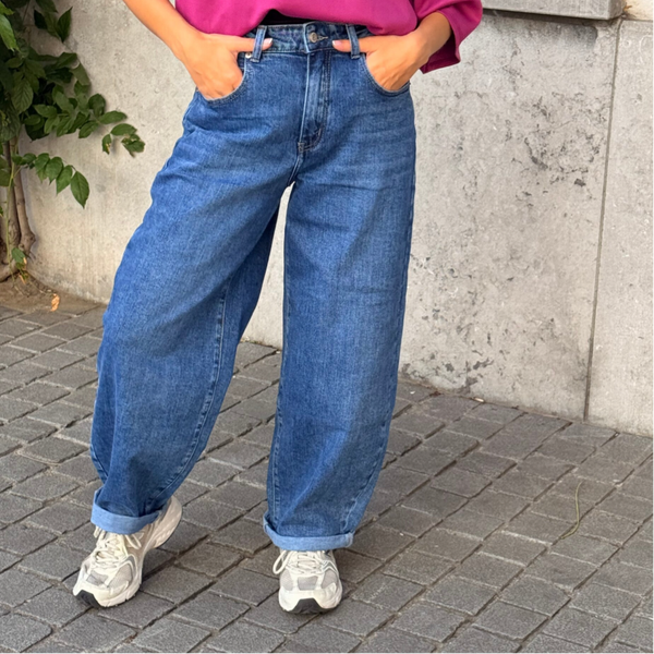 Brenda barrel jeans dark blue