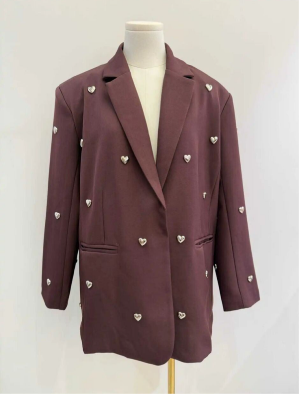Liz blazer hearts bordeaux