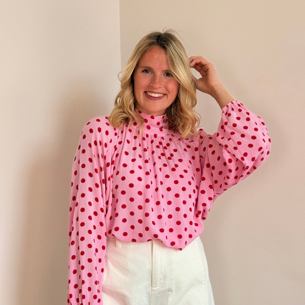 Milla blouse dots pink