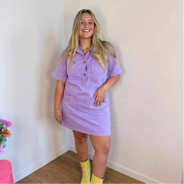 Roosje jeansdress lilac