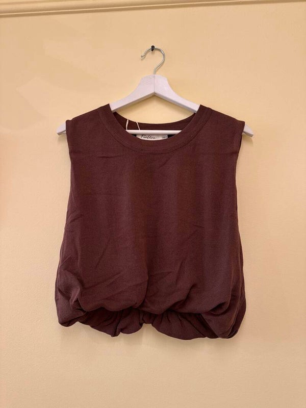Liz top brown