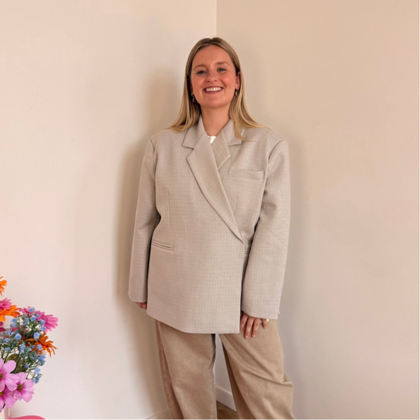 Jasmiin oversized blazer bird coffee