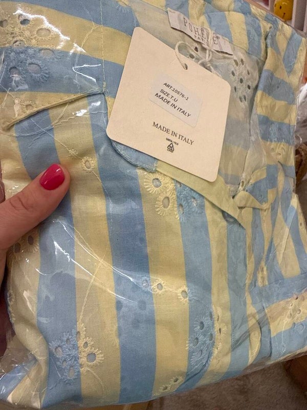 Lorette jumpsuit blue yellow stripes