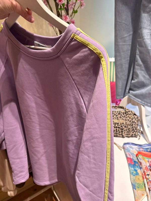 Maya longsleeve purple - yellow stripes