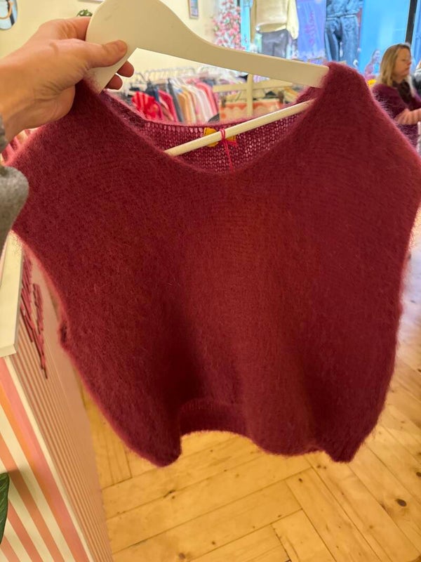 Olivia short knit bordeaux
