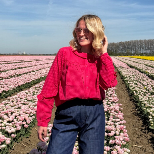 Babs blouse red pink
