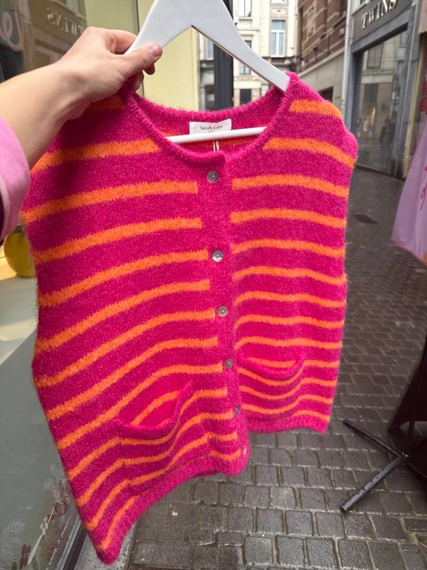 Sien debardeur pink orange stripes