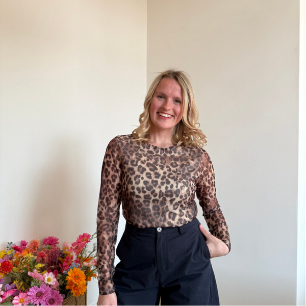 Leonie longsleeve leopard