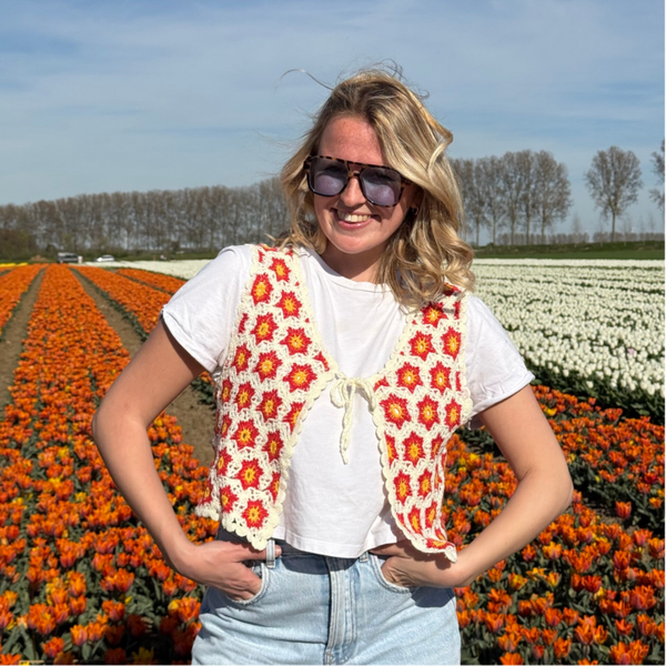 Lola crochet top pink