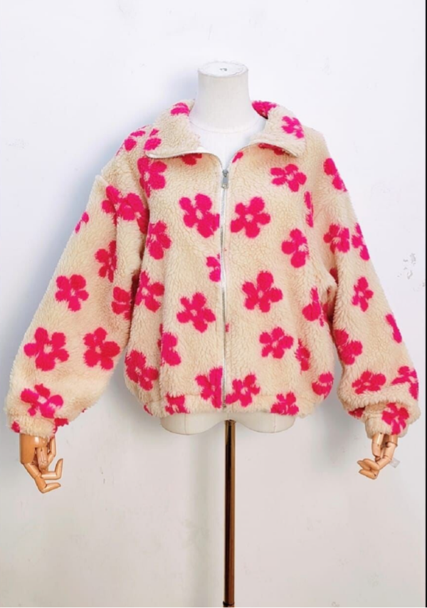 Lou teddy pink flowers